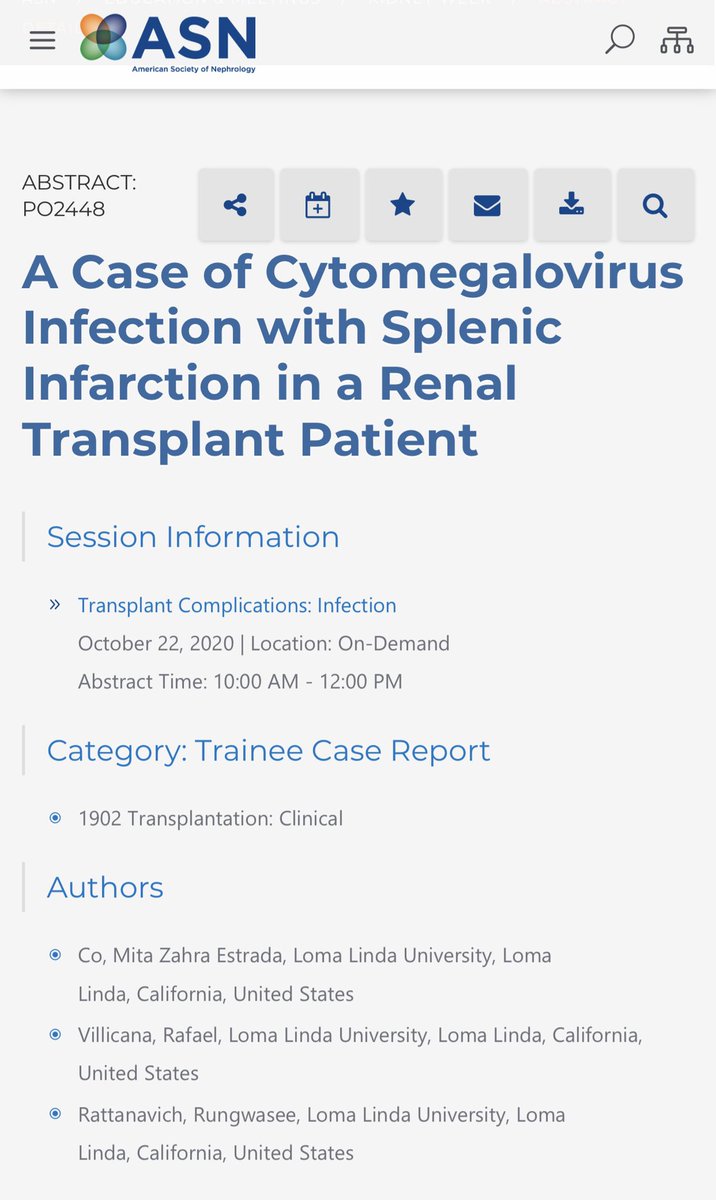 Our amazing fellow Dr. Mita Co will be presenting two posters at #Kidneyweek this year! We’re so proud of her 😎👌 #nephtwitter #SupportNephFellows #CheckOutPosters <a href="/LLUHPhysicians/">LLUHphysicians</a>