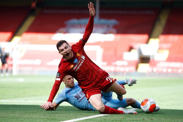Coote was in charge for when Burnley came to Anfield after lockdown, ending Liverpool's home 24game winning streak.Coote waved away numerous penalty appeals for Liverpool. Burnley's goal came from a free kick later shown to be incorrectly awarded.Andy Robertson wasn't happy!