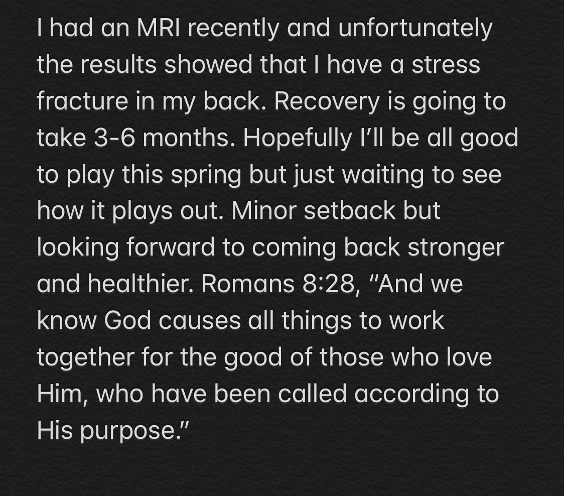 Finley Holmes 2024 (@finleyholmes77) on Twitter photo I have to rest for now but can’t wait until I’m all healed and allowed to get back on the field and compete with my boys. <a href="/mike_sindone/">Coach Mike Sindone</a> <a href="/ftbteams/">ftbteams</a> <a href="/baseball_vero/">Vero Beach Baseball</a> I have to rest for now but can’t wait until I’m all healed and allowed to get back on the field and compete with my boys. <a href="/mike_sindone/">Coach Mike Sindone</a> <a href="/ftbteams/">ftbteams</a> <a href="/baseball_vero/">Vero Beach Baseball</a>
