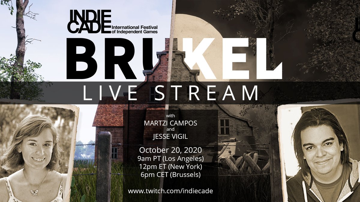 Very excited that Brukel will be on the free IndieCade live stream tomorrow with hosts @Martzi13 and @jesseRvigil (October 20; 9am PT, 12pm ET, 6pm CET). Come watch them play the game at twitch.com/indiecade!

#indiecade #indiegame #HorrorGames #WW2