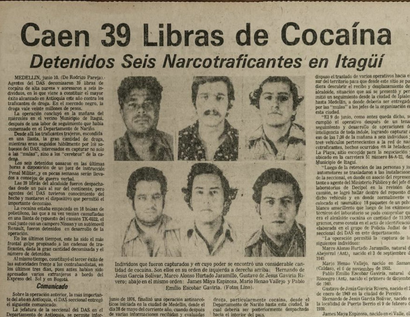Эль Эспектадор и Пабло Эскобар 1989
