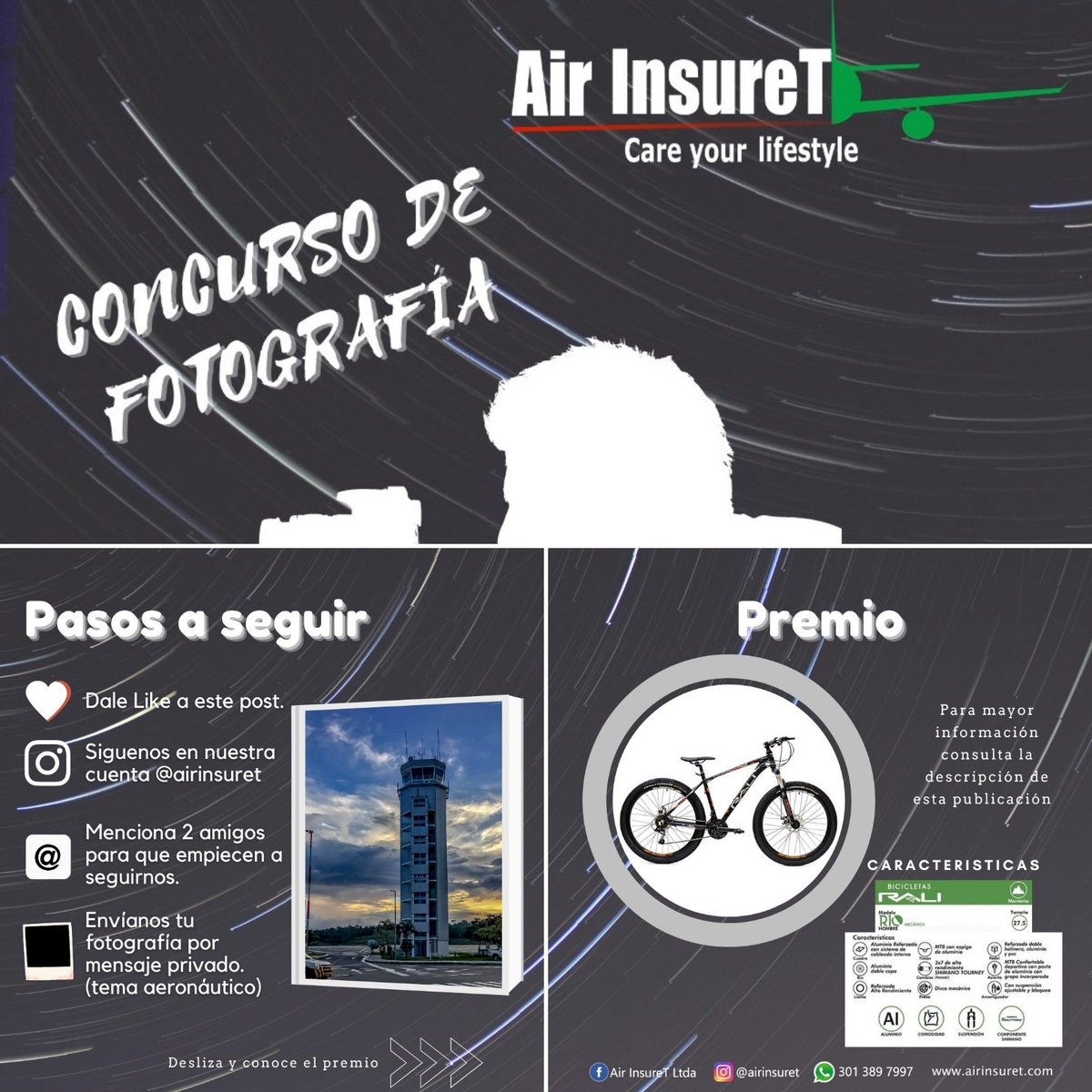 Te invitamos a ver el premio que te puedes llevar por tu 📸🤳👍💐💐💐 fotografía... ⚠️ Términos y Condiciones⚠️ del #concurso de Fotografía 📸 para Controladores de Tránsito Aéreo de Colombia.👨‍💻🚥✈️ Consultar en nuestra página de instagram oficial <a href="/airinsuret/">Air InsureT Group LTDA</a>  #ATCDAY2020 #atc