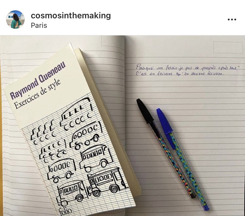 cosmosinprocess's tweet photo. « L’autre le regarda d’un œil sévère, cherchant une réplique farouche dans le répertoire tout préparé qu’il devait trimbaler à travers les diverses circonstances de la vie, mais ce jour-là il ne se retrouvait pas dans son classement. », Raymond Queneau, Exercices de style https://t.co/gZfKbukfFI