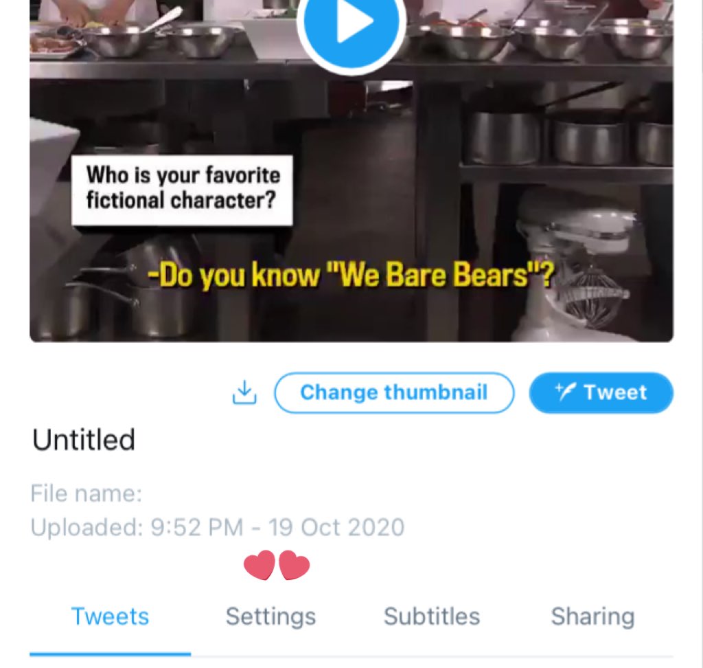 > select the media you uploaded (not yet tweeted)> settings> call to action> input the link, change to watch now> tweet> and you& #39;re done