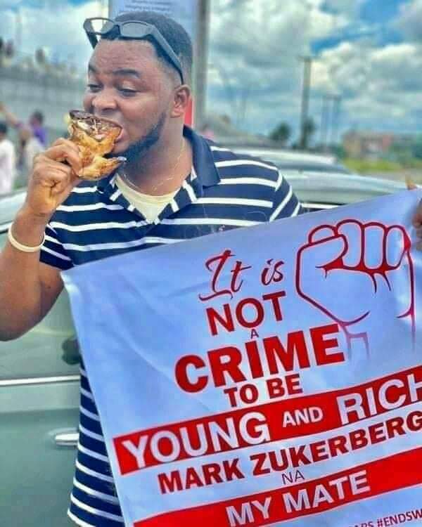 It's Not A Crime To Be Young And Rich Mark Zukerberg Na My Younger Brother😩 #EndSARS #EndBadGoveranceInNigeria https://t.co/zisJKltQpe