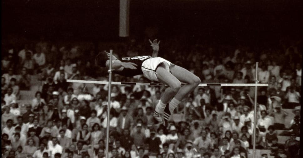 #89In 1963, then a collegiate star, Dick Fosbury suffered a major injury as the landing surface for high jump competitions were still predominantly made of sawdust, sand or woodEventually, with the advent of foam rubber surfaces, it became a lot safer for him to land the flop