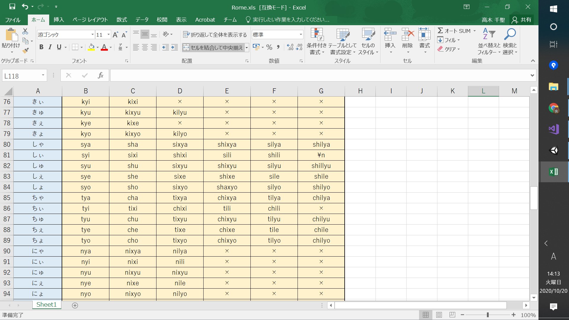 Tkg 髙木 日本語からアルファベット ローマ字 への変換はexcelで作った表を読み込んでやってます 先に考えられる ローマ字の組み合わせをすべて文字列群としてlistに格納して 入力が一致しない文字があったら別の文字列に切り替えるようにしてます