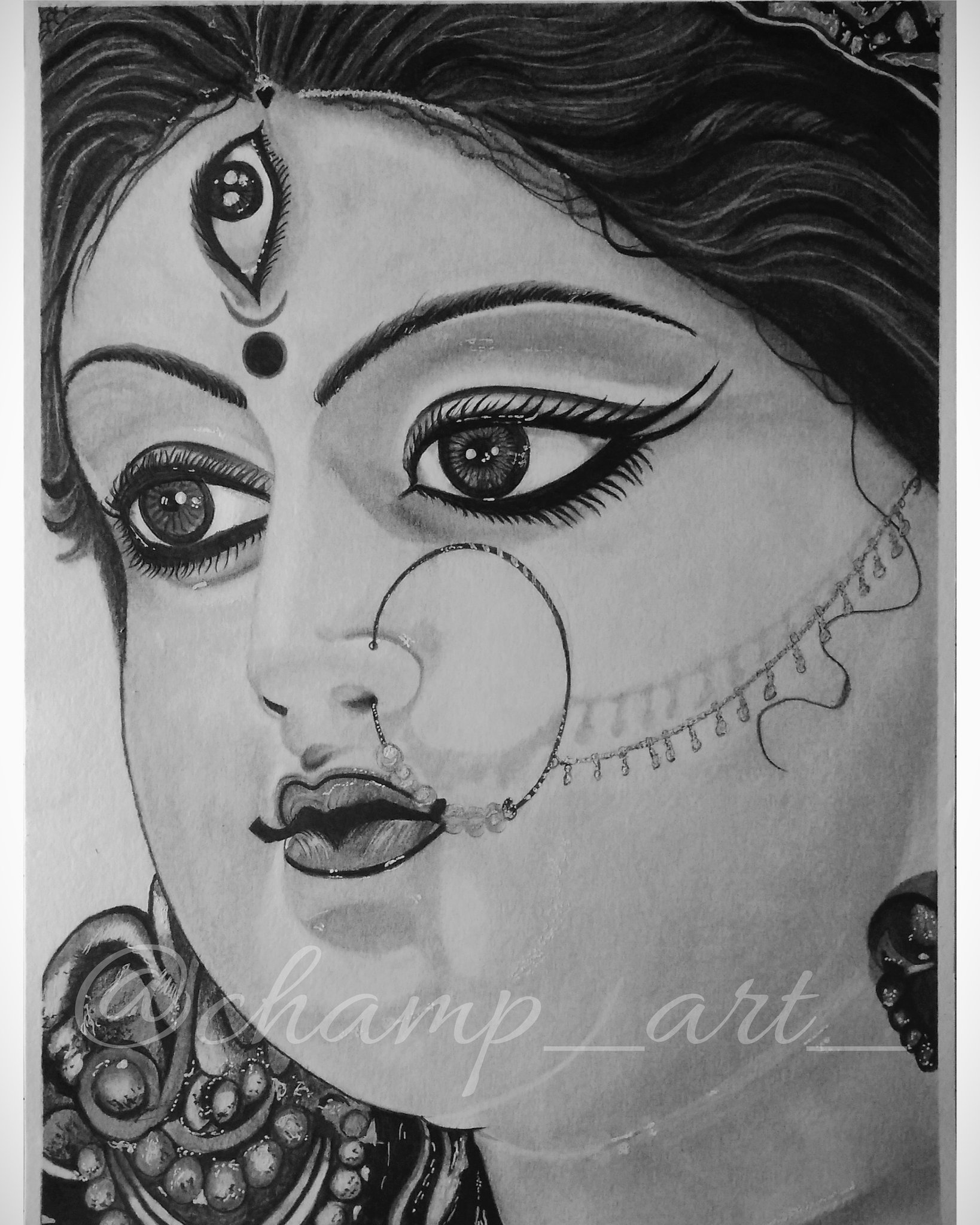 Preparation for Durga puja This painting shows complete preparation of Durga  puja This art shows how sculptors bring goddess Durga to life The artist  uses the mixed medium to portray the making