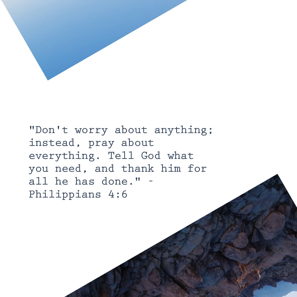 There’s a lot to be worried about right now, and maybe you find yourself crippled with anxiety about these next two weeks of lockdown and beyond that.

Choose to rest in the truth that God knows your beginning from your end, and He’s holding it all together in the in-between 🙏