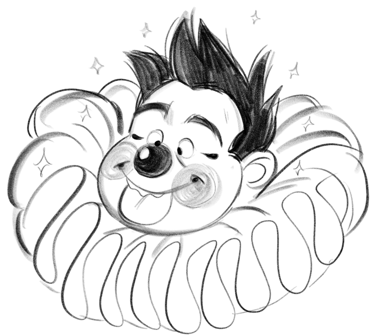 Some more Red Rouser before working on commissions ~ #clown #clowns #clowncore #clownoc #oc #doodle #sketch 