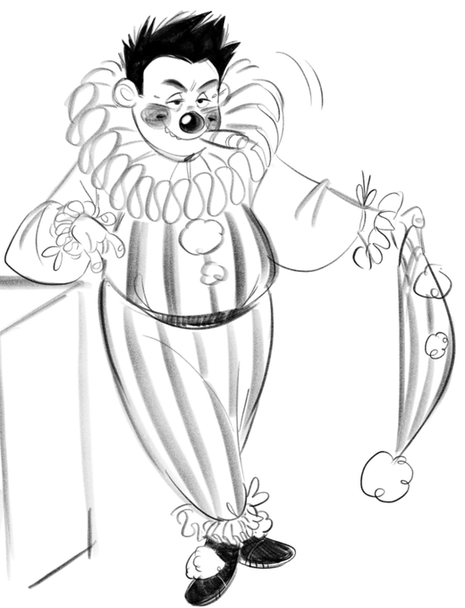 Some more Red Rouser before working on commissions ~ #clown #clowns #clowncore #clownoc #oc #doodle #sketch 