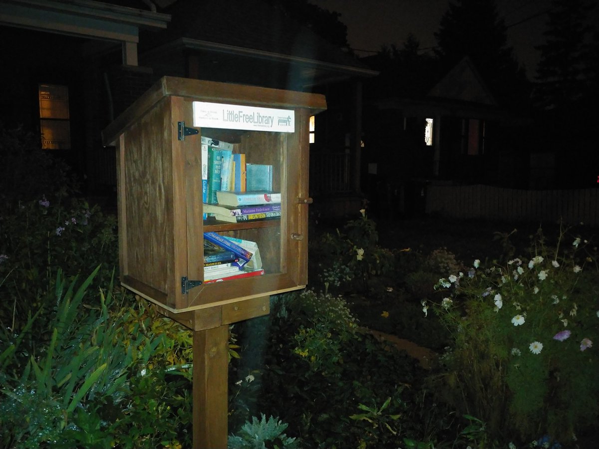mcguik's tweet photo. Tiny libraries are a small part of the built environment but they are supposed to increase accessibility to books, but they're often found in middle class neighbourhoods already near public libraries. These four are a block or two apart. #coms324 https://t.co/1ldGt3YmCw