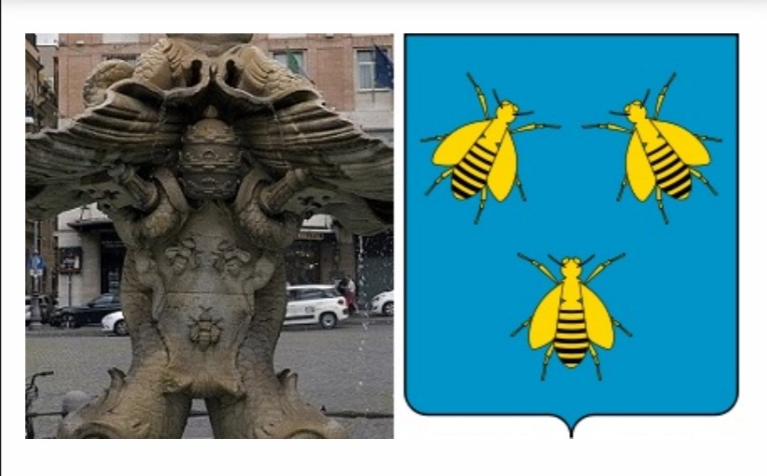 Remember the Barberini family that I previously mentioned?Here we have the Barberini fountain in Rome and their coat of arms. Bees are basically the reason why I started along this arduous path that, in my intention, should lead to a quite different point of origin for humanity