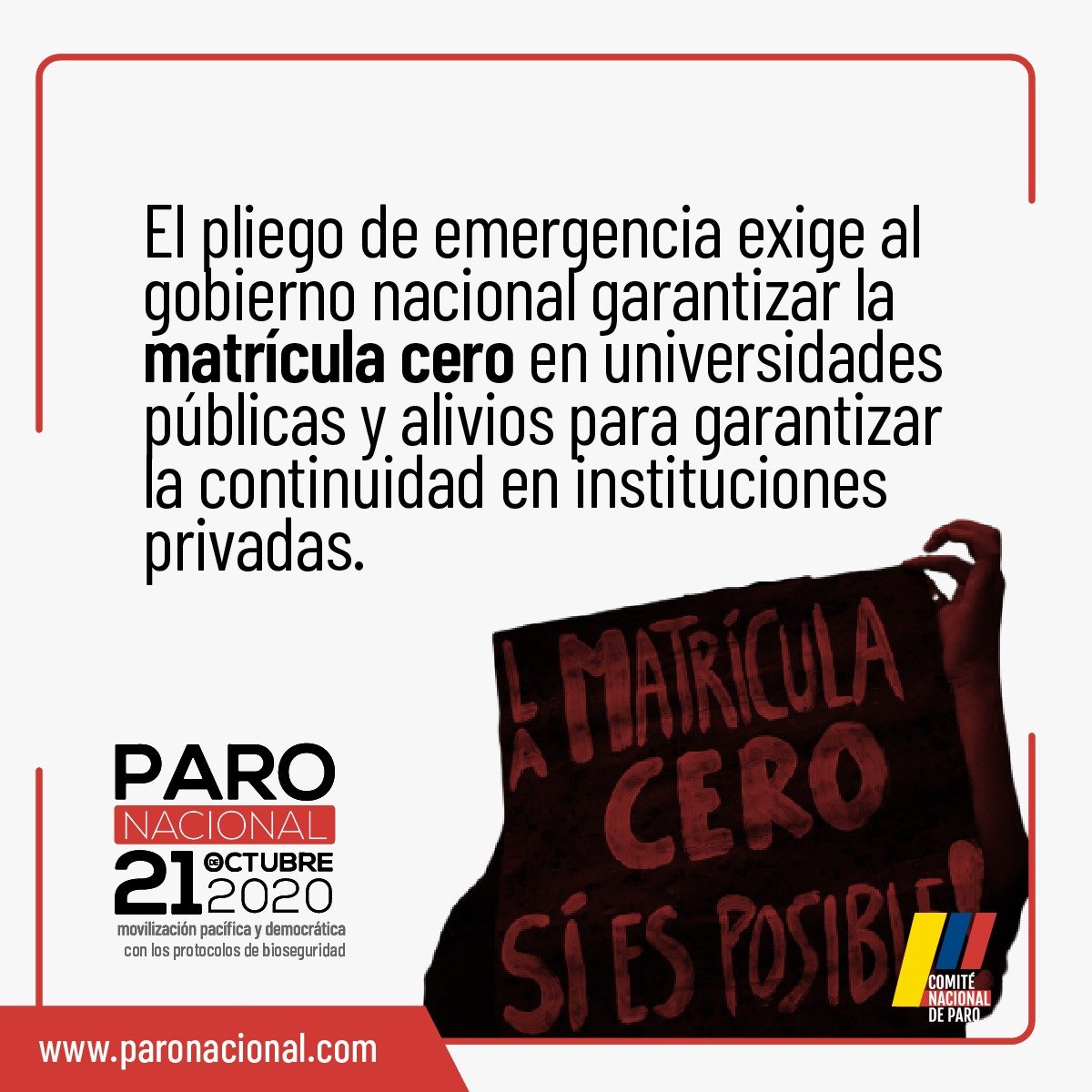Gobierno  <a href="/IvanDuque/">Iván Duque 🇨🇴</a> oídos sordos a diálogo social con Comité Nacionalde Paro . El estamento Directivo espera  cumplimiento  acuerdos con <a href="/Mineducacion/">MinEducación</a> . Respeto por la protesta social, la vida de defensores DD.HH y la salud en  #Covid_19  Unidad en el propósito ! <a href="/cutcolombia/">Central Unitaria de Trabajadores</a>