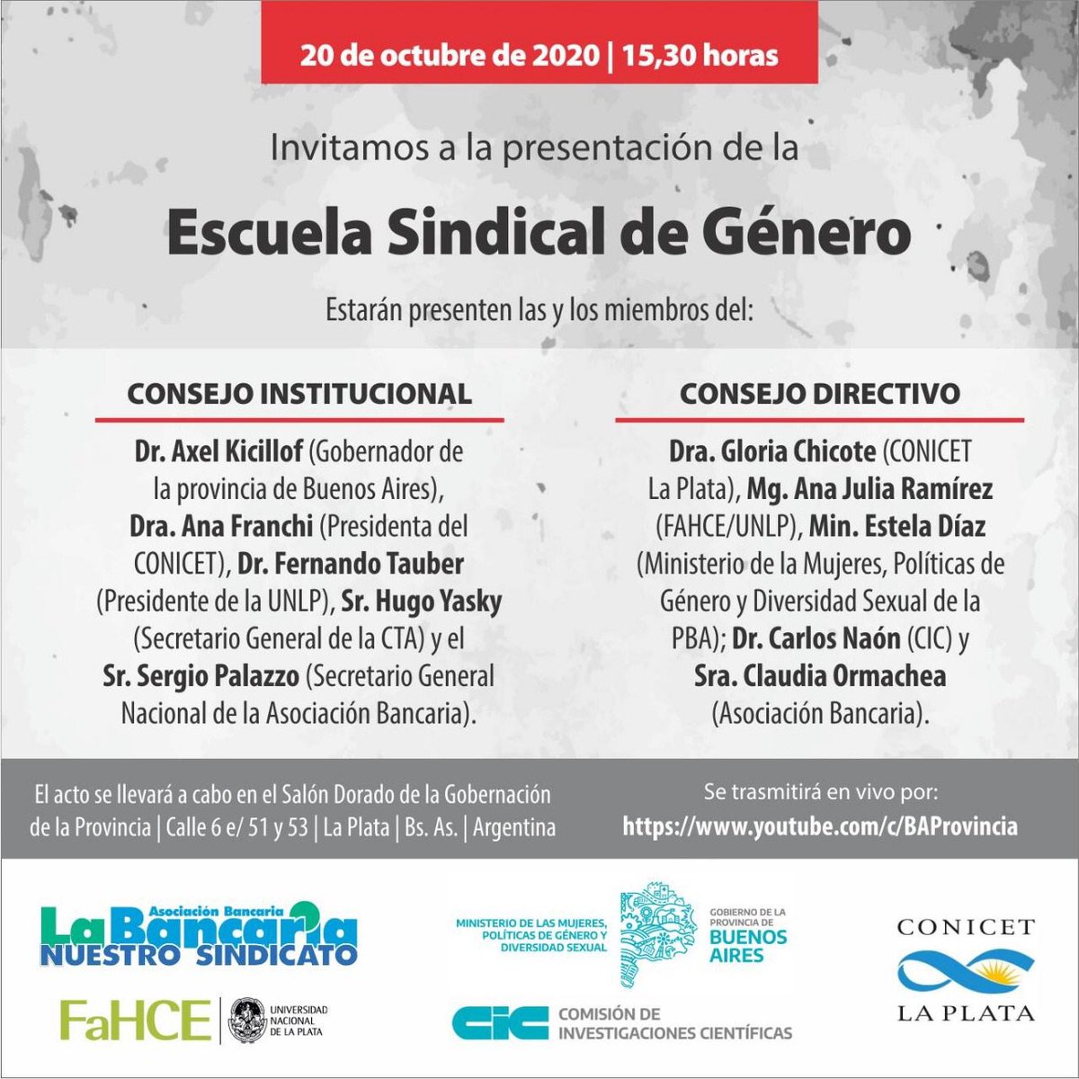 BancariaSBA's tweet photo. Mañana te esperamos acá !
Primera Escuela Sindical de Género #bancarios 
@Kicillofok 
@AnaFranchi3
@tauberfernando 
@SergioOPalazzo 
@ClaudiaTodos https://t.co/WpB03XVDJL