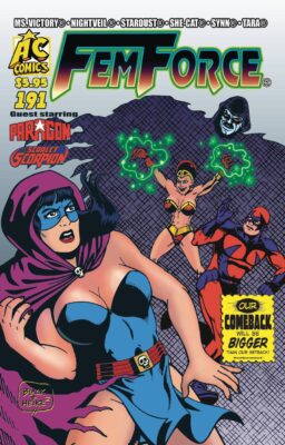Order Femforce #191 at comic shops RIGHT NOW! Click the Pic!

AC COMICS OCTOBER 2020 PREVIEWS FOR DECEMBER 2020 SHIP
Femforce #191

Company Name: AC Comics
Address: P.O. accomics.com/acnews/order-f…