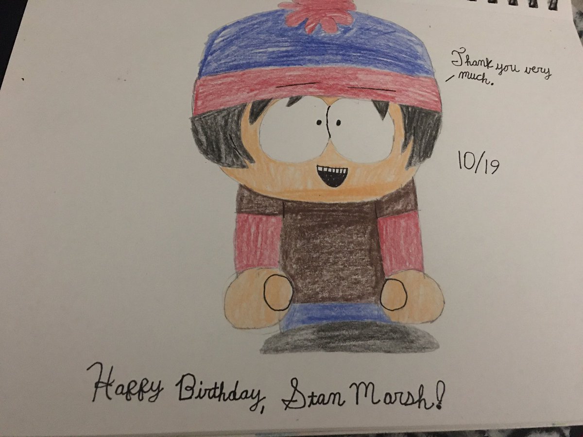 #FanArt Happy Birthday, Stan Marsh(#SouthPark). πππβ€οΈπ§‘ππππ https://t.co/UpxSy7Jnpm