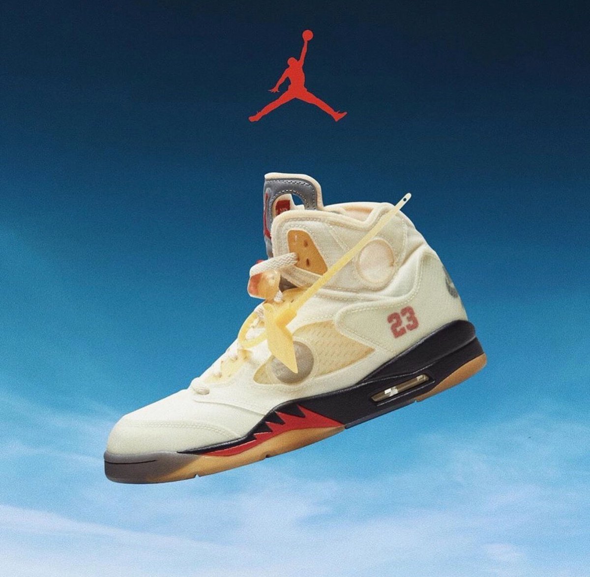 FlightSzn's tweet image. AIR JORDAN RETRO 5 x OFF WHITE
SAIL
LMTD QTYS. 
24 OCT 2020. @TheFlightDepot