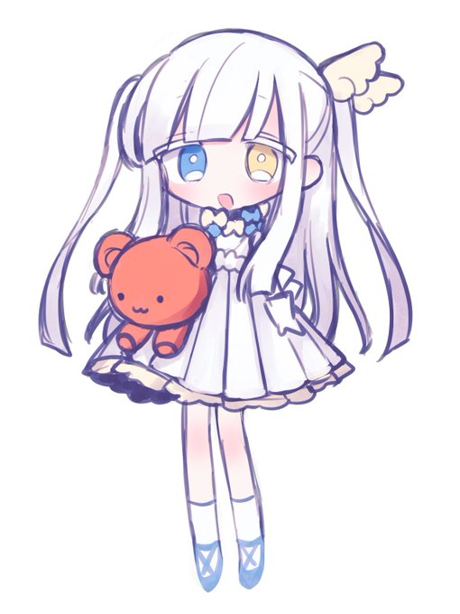 白髪オッドアイのtwitterイラスト検索結果