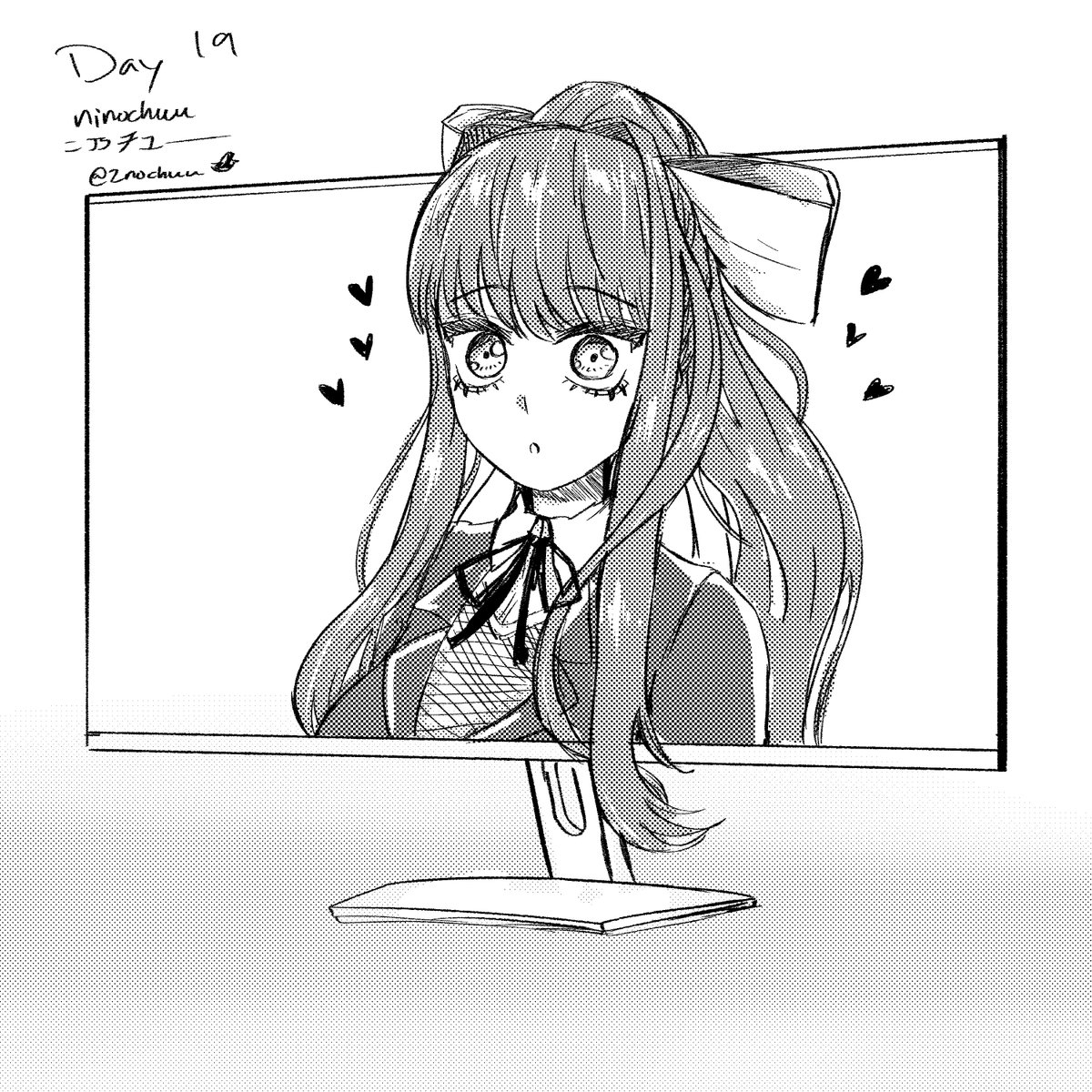 day 19: cyber

#cutegirltober #イラスト #可愛い #animeart #ddlc #monika 