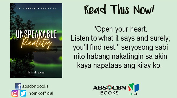 noinkofficial's tweet photo. #NoInkRecap

Unspeakable Reality
by itisMissAaa
READ NOW: https://t.co/gXTvA6Eeck

___
How to read NoInk stories?
Like ABS-CBN Books Facebook page now and go to Album section.

PAGE LINK: https://t.co/HpCDW9f2wn

Support Filipino Writers <3

#NoInk
#ABSCBNBooks https://t.co/XEeRSqdeFD