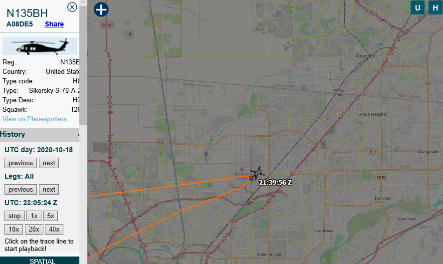According to flight data history provided by  @adsbexchange it arrived at McClellan Airfield near Sacramento, CA yesterday. It then led a flight from there to Nephi, Utah, then to Cheyenne, WY.A long trip if you are only flying at 140 knots!
