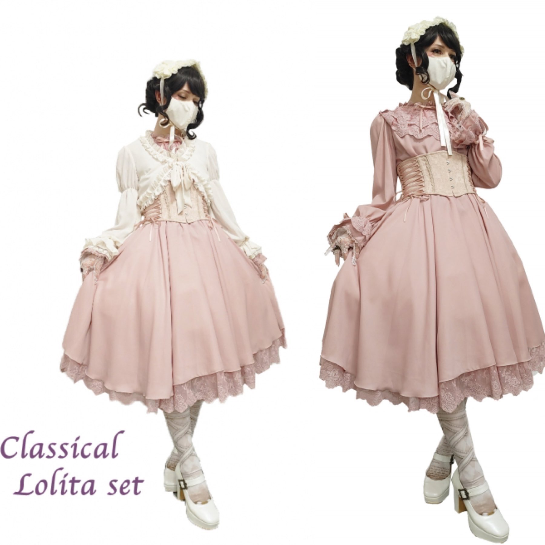 英国クラシカルロリィタベルベットワンピース ヘッドドレス