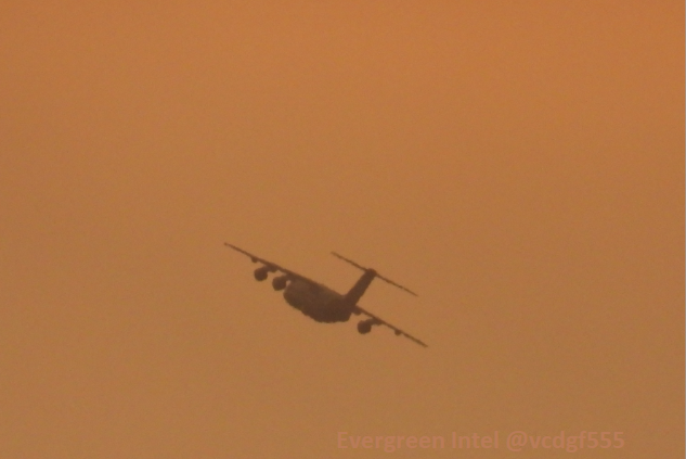 One of the aerial firefighting tankers sent to attack the Cameron Peak Wildfire at sunset today, loitering in circles just west of Loveland, CO as it waits to drop its payload.This particular aircraft is Bae 146 N476NA (A5D891) of Neptune Aviation Services (their #12 aircraft).