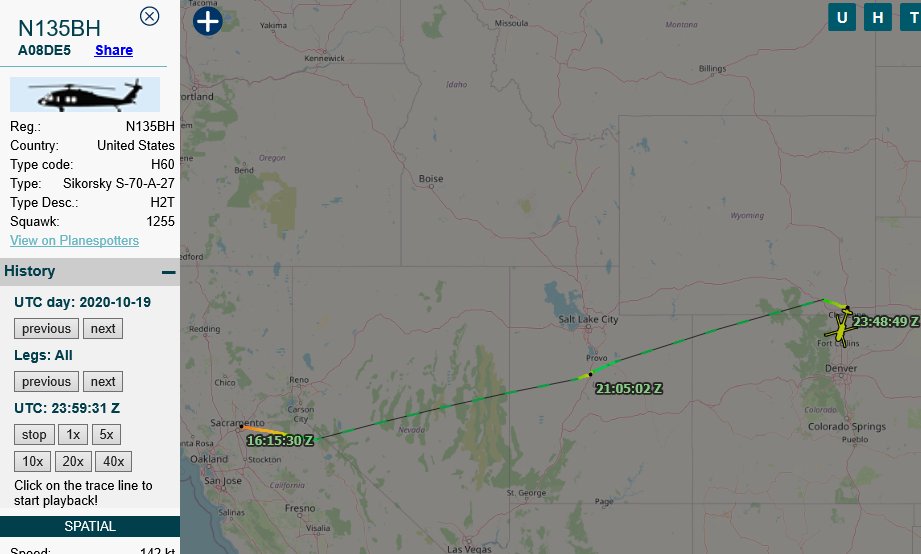 According to flight data history provided by  @adsbexchange it arrived at McClellan Airfield near Sacramento, CA yesterday. It then led a flight from there to Nephi, Utah, then to Cheyenne, WY.A long trip if you are only flying at 140 knots!