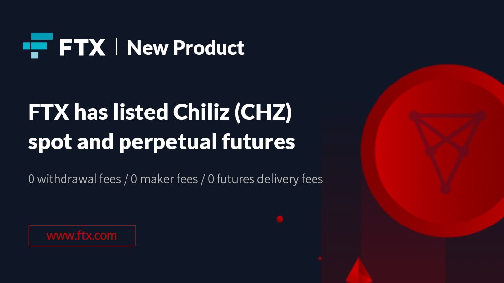 FTX_Official's tweet image. ftx.com/trade/CHZ-PERP
ftx.com/trade/CHZ/USD
ftx.com/trade/CHZ/USDT