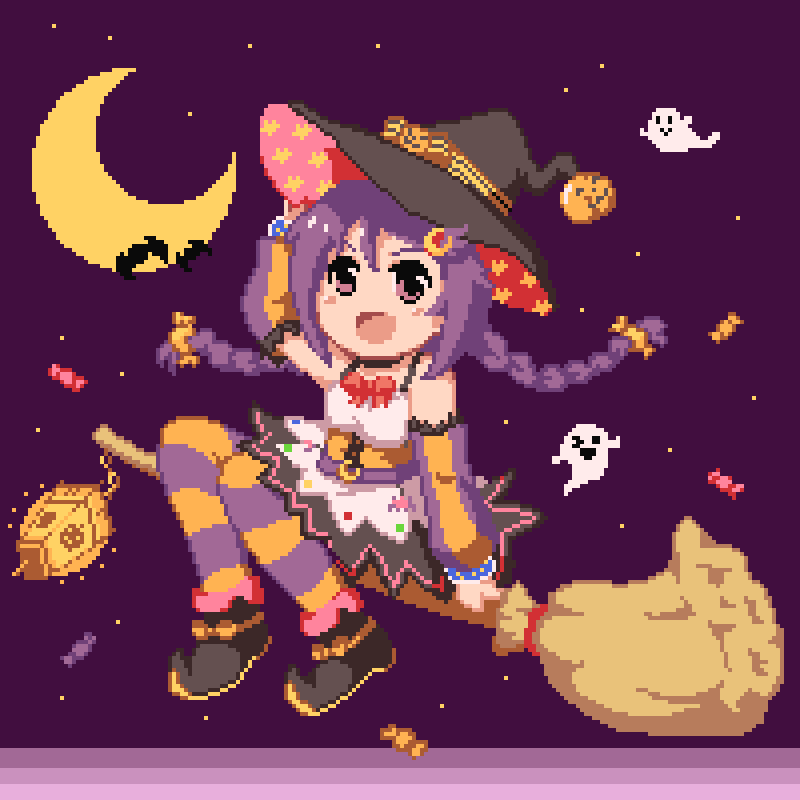 「ハロウィン好紗南
#三好紗南 #ドット絵 #pixelart 」|だるのイラスト