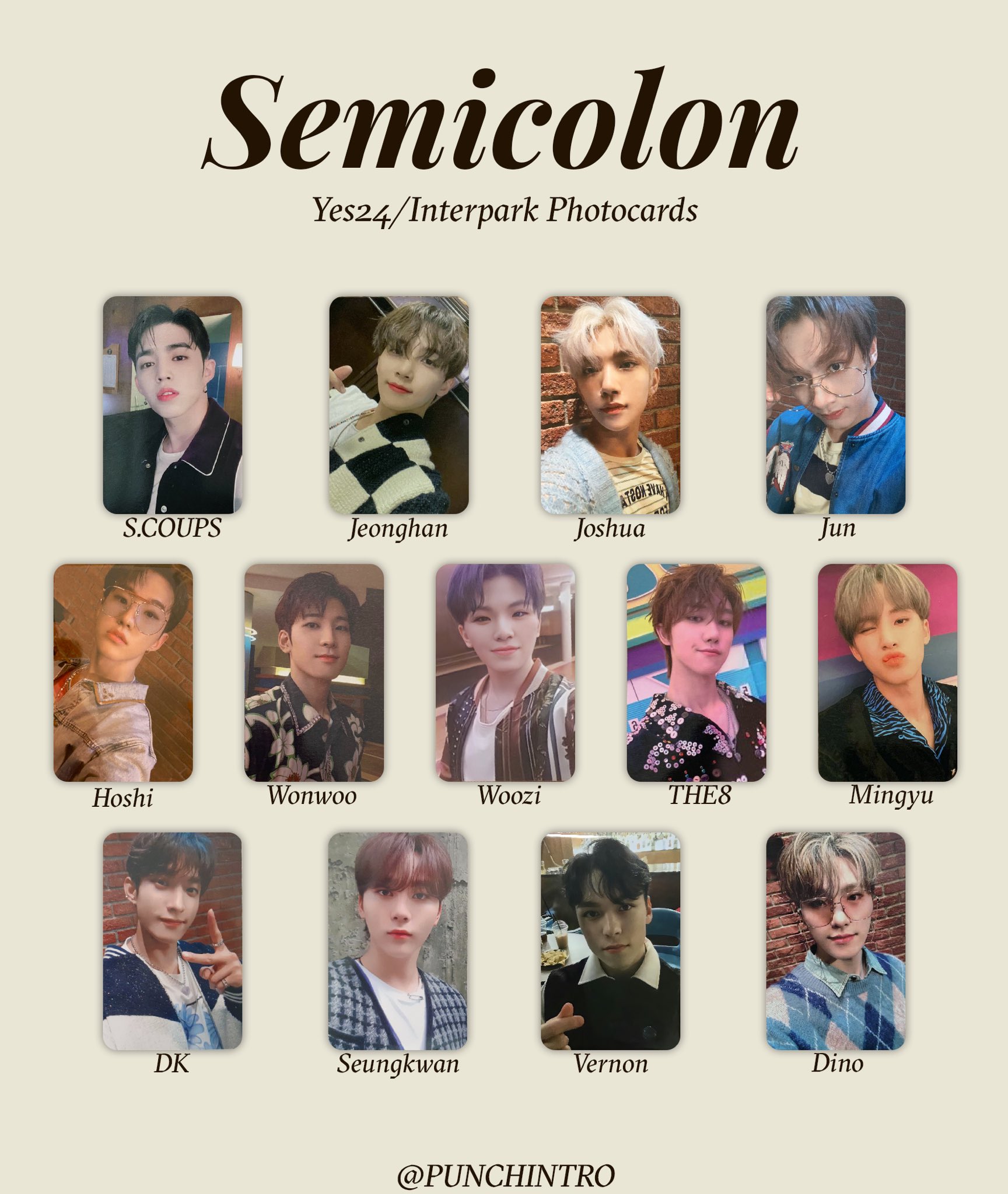 SEVENTEEN セミコロン　トレカ　ヨントン　インターパーク　YES24 chelsea ☆ в X: „#Semicolon YES24/INTERPARK POB COMPLETE