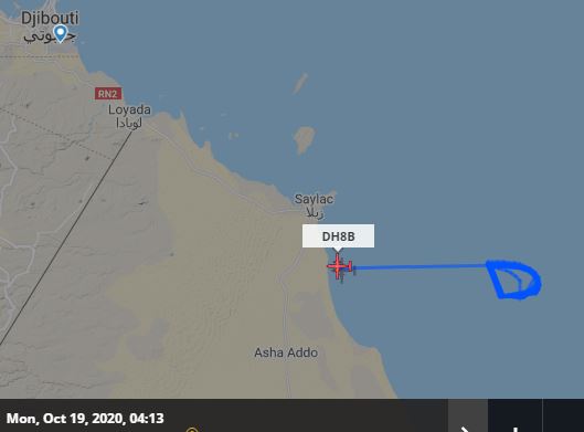 Laurent_Le_Bloa's tweet photo. 1/3 Recently #Djibouti deployed #ISR DHC8 conducted on oct 19th a mission over Indian Ocean in Seylac Somaliland aera. Another DHC8 conducted same mission in same aera 6 monthes ago
https://t.co/Be1qXt7Cpc https://t.co/zXHqclaHX3