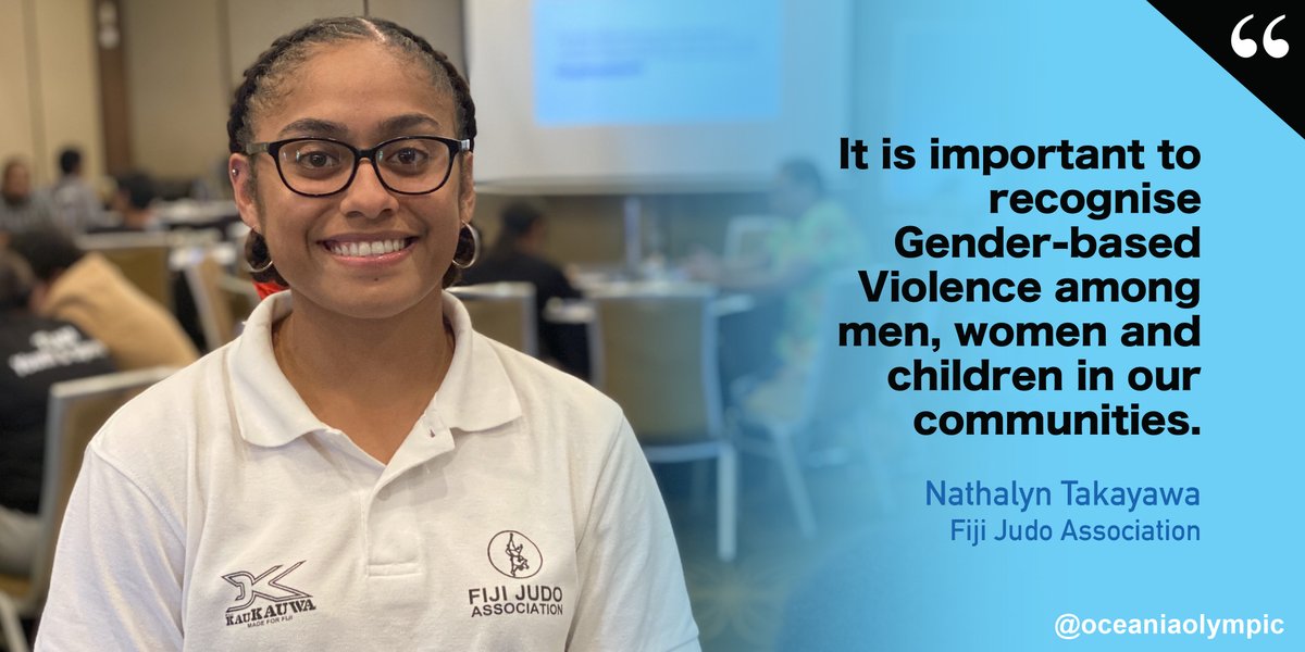 oceaniaolympic's tweet photo. ✒️ Take from the day:

@fijijudo’s Nathalyn Takayawa was one of the participants at @TeamFiji's Women In Sports-organised ‘Gender-based Violence and its Impact on Sports Workshop’. 

#StrongerTogether
#WarriorsOfOceania
#ONOC
#EquityCommission
#WomenInSports #Empowerment https://t.co/17kfOLCqoR