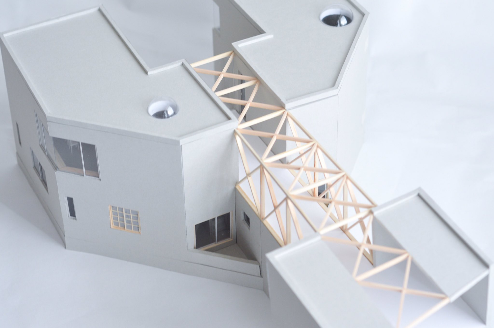 建築模型 白の家(篠原一男) 1/20スケール