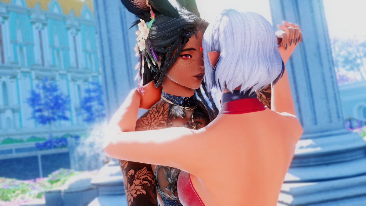 UpbeatBebop's tweet photo. #gposers #ffxivsnaps #FatCatFFXIV #EorzeaPhotos #viera #elezen
And so the two goobers take their dancing to a more secluded spot so that they can enjoy themselves further https://t.co/8focJsXUrB