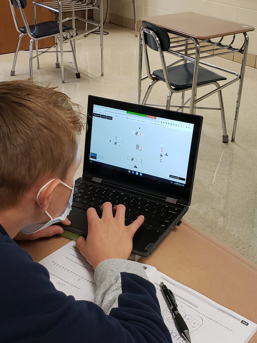hbolur7's tweet image. Always searching for ways for students to interact with one another! Found this multi-player (up to 4 players) card site that makes playing the Integer Game perfect for hybrid! @eureka_math @BryanD205 @d205stem #igniteD205 #hybridlearning