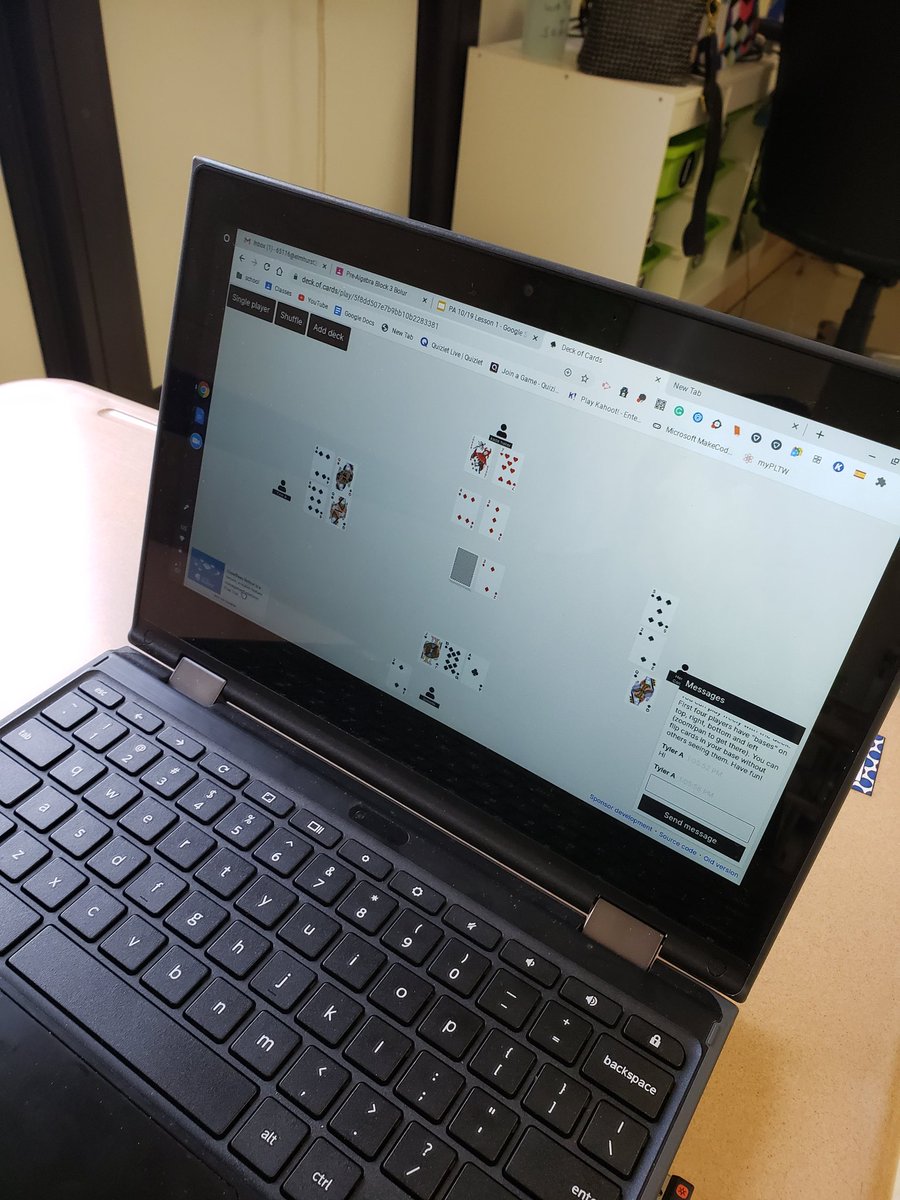 hbolur7's tweet image. Always searching for ways for students to interact with one another! Found this multi-player (up to 4 players) card site that makes playing the Integer Game perfect for hybrid! @eureka_math @BryanD205 @d205stem #igniteD205 #hybridlearning