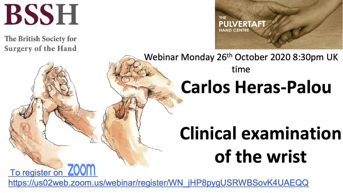 The one and only Carlos Heras-Palou will be taking you through clinical examination of the Wrist this coming Monday.