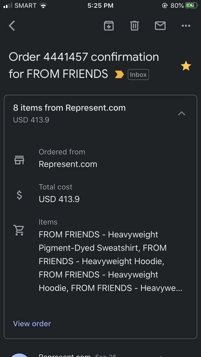To make things clear, here is the proof THAT WE HAVE FULLY PAID FOR THE MERCHANDISE.  @Represent please clarify the true status of our orders, if you cant replace the merch please atleast give a full refund so we can refund the people who have purchased from us.