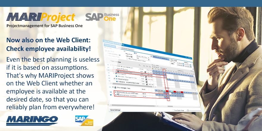 MARINGOcomputer's tweet photo. MARIProject 6.4 for #sapbusinessone now allows to check the availability of employees while #planning your #project in the web #projectmanagement #ERP #workingfromhome #mariproject https://t.co/jIobtsTwHD