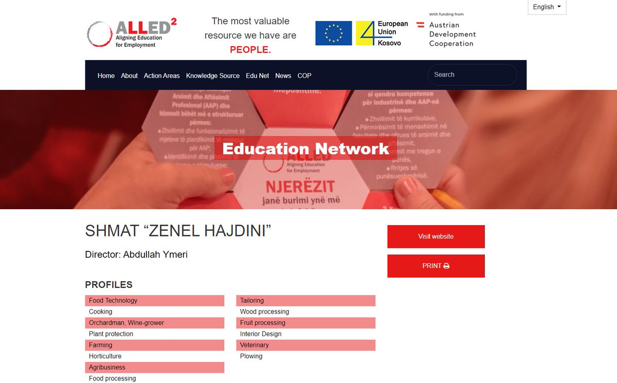 #ALLED2 is constantly working on enhancing the practical teaching and learning in #VETschools and #VTCs. Please find more about the #profiles #workshops and the challenges of the Technical School "Zenel Hajdini" in Ferizaj here: alled.eu/en/shmat-zenel…

@AustrianDev @ADCinKosovo