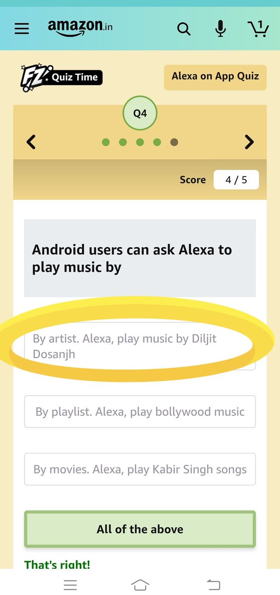 Singh_bawakkp's tweet photo. Dekh #amazon de quiz ch v taur #singh di ๐คฉโค๏ธ @diljitdosanjh (luv u a veere) #dosanjhanwala ethe v shaya hoya
#AlexaonAPP #PlaywithAlexa https://t.co/qndgA6w5jt