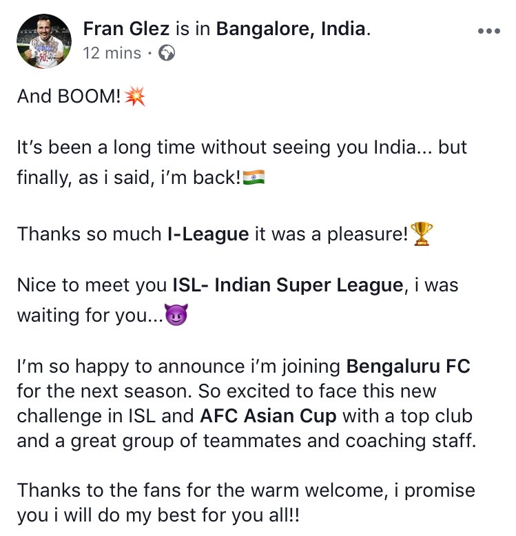 Fran Glez And Boom It S Been A Long Time Without Seeing You India But Finally As I Said I M Back Thanks So Much Ileagueofficial It Was A Pleasure Nice To