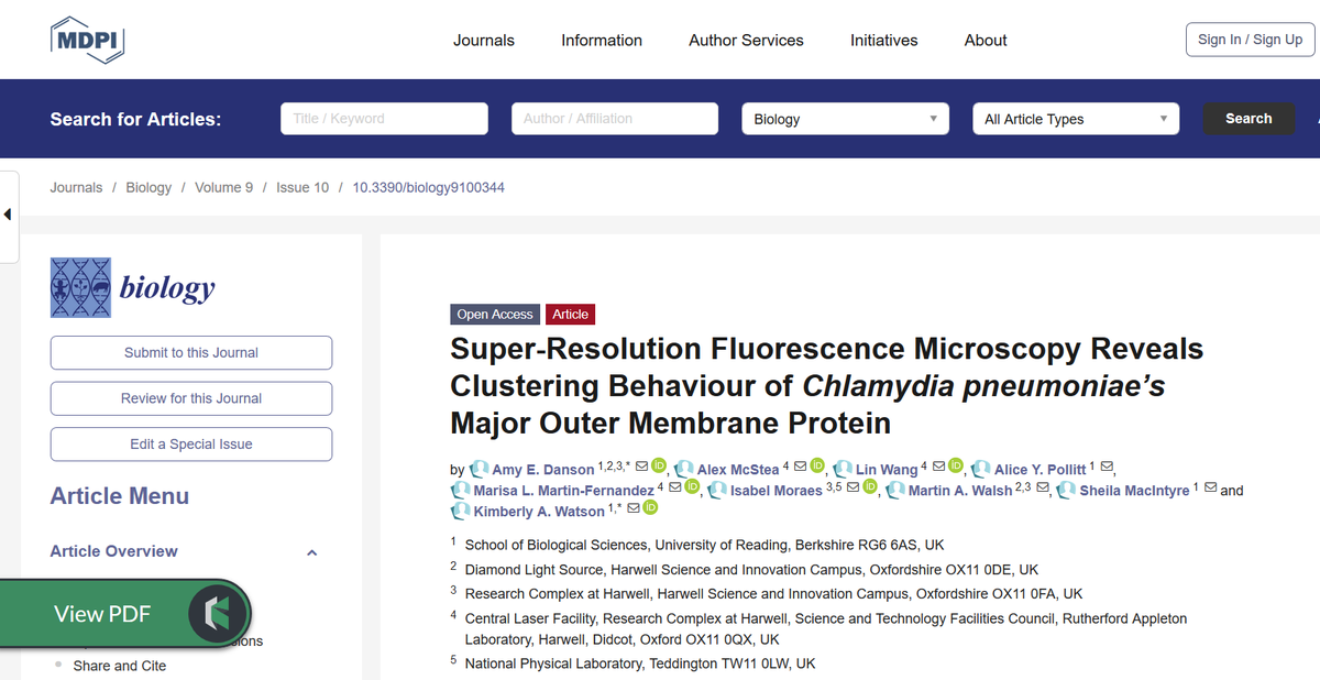 w_lin's tweet photo. #super_resolution #microscopy paper out @biology_MDPI. #STORM imaging @CLF_STFC @STFC_Matters reveals #clustering of #Chlamydia #pneumoniae #Major_Outer_Membrane_Protein. #Structural insight into how #Chlamydia forms #MOMP. Fab work Amy_Danson @a_emcstea. https://t.co/1LPmN7Tpan https://t.co/sjXlOBaeBm