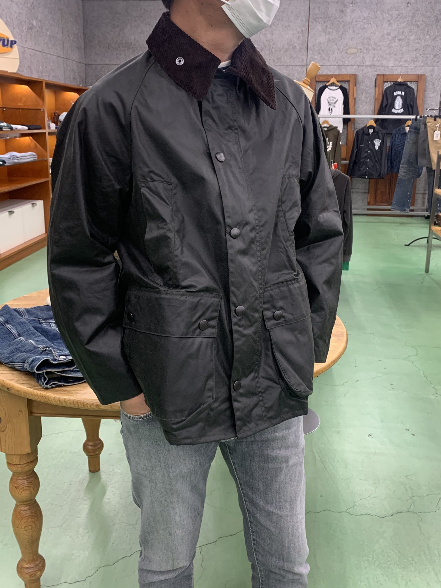 Barbour バブアー BEDALE SAGE セージ 38 サイズ 11-