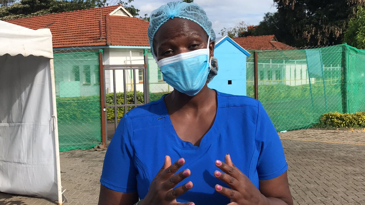 So I wanted to do  @ZeddyKomen’s powerful story as a nurse & post it  @MOH_Kenya’s digital assets  @Twitter &  @Facebook  #DigitalHumanitarian was part of  #COVID19 digital comms task-forceAs Team lead, She took time to educated me how Nurses don’t work in silo’s  #MashujaaDay – bei  Mbagathi District Hospital