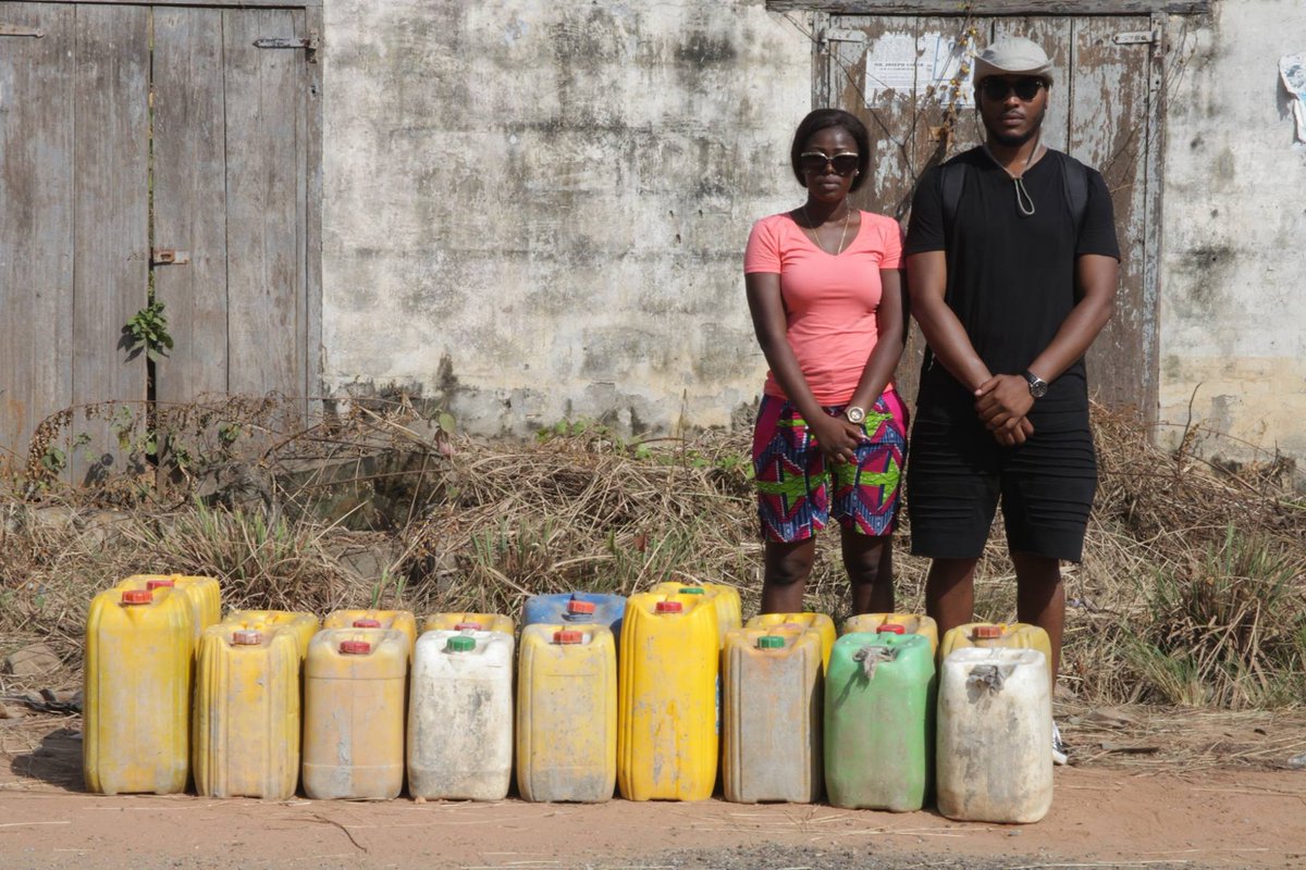 OJSarpong's tweet photo. Ignore the gallons and the tall man
It is our berfday @fremaadunyame β€ #FremasPre40Gala
#FremaAt39 https://t.co/AIrcwE0Gjp