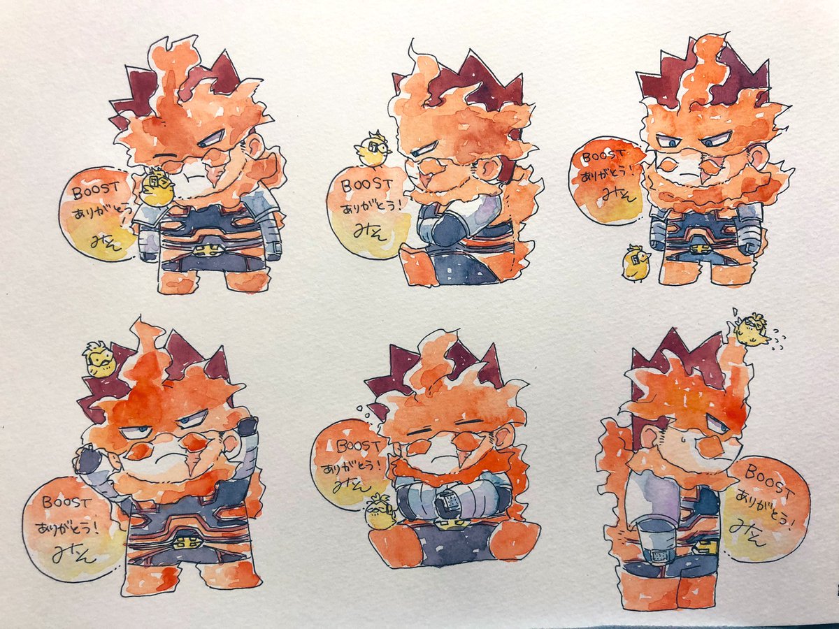ホークス(ヒロアカ) 「ブーストしてくれた方にランダムで入れました 」|みそのイラスト