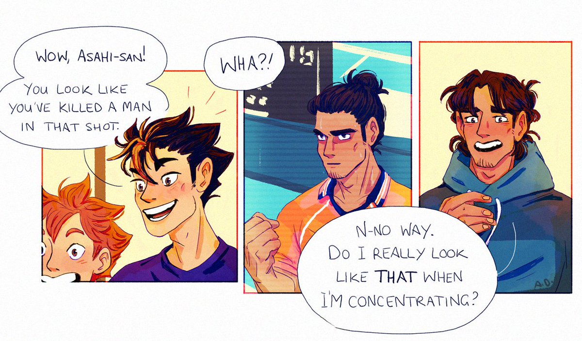 just another redraw of another favourite moment (ლ・ิᴗ・ิ) #haikyuu
(reads left to right ↪) 